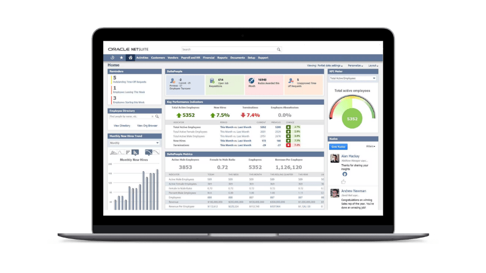 NetSuite HR Dashboard